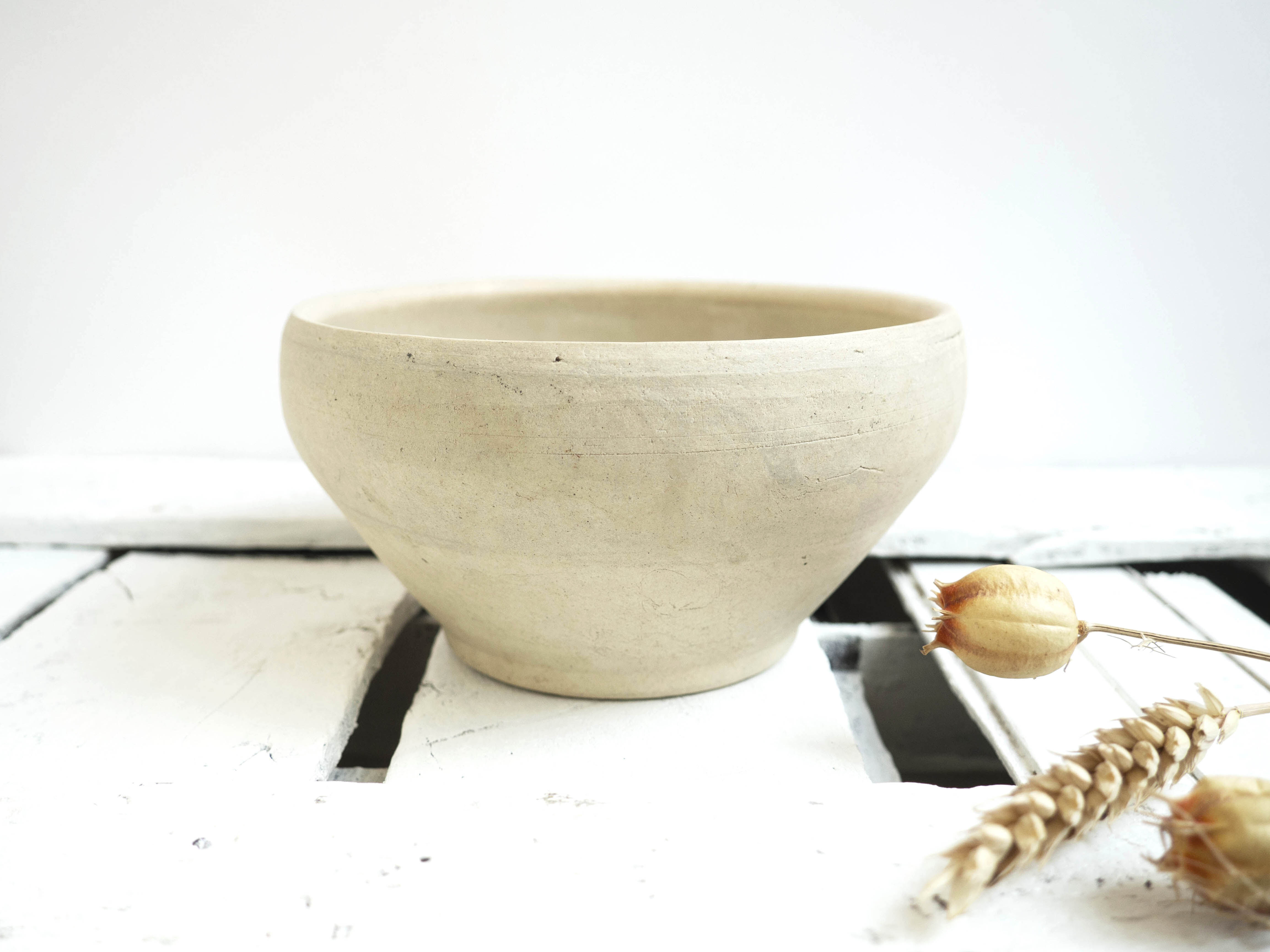 Lot of old sandstone bowls