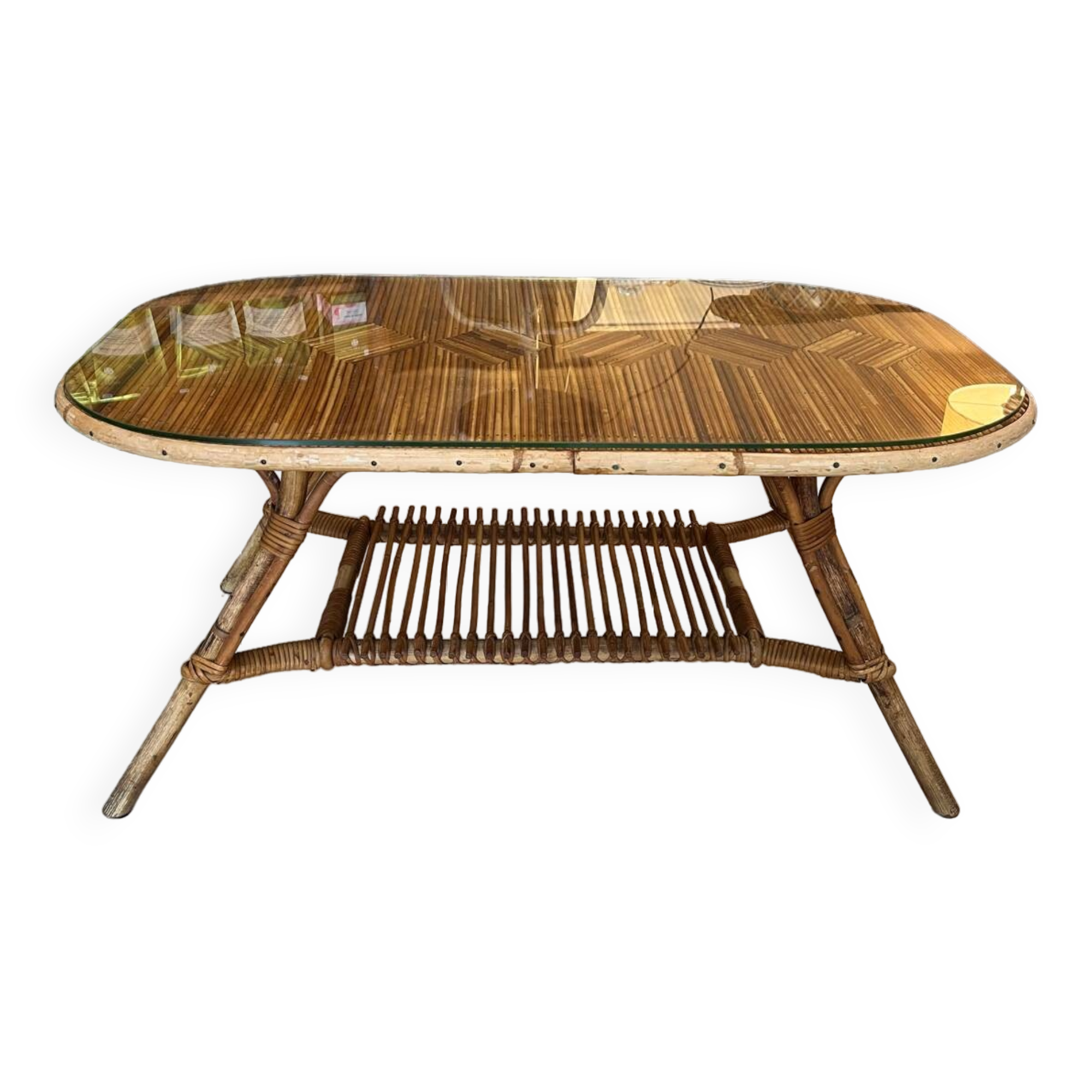 Rattan coffee table