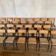 Serie set of 27 school chaises mullca 510 pieds fuseau vintage 1960
