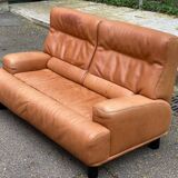 Scandinavian 2-seater canapé in genuine leather from De Sede, Switzerland, 150cm.