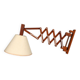 1960s 1970s Wall Lamp Scissor Lamp Teak,Denmark Danish Design