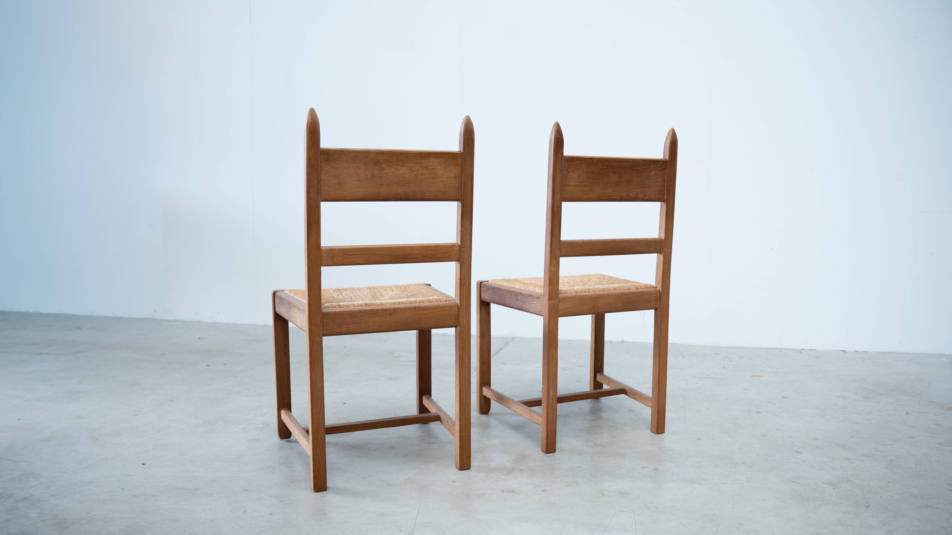 Set of six French dining chairs