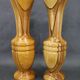 Pair of large Czechoslovakian wooden vases, mixed woods, 1960s