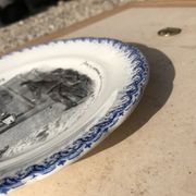 Talking plate "En voyage" n•XII - faience factory Choisy le roi