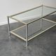 Table basse en métal chromé, doré et verre, 1970