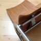 Multiplied wooden chair and chrome feet, vintage 60/70s