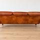 Vintage Swedish mid-century 3 person sofa in cognac leather, 1970s