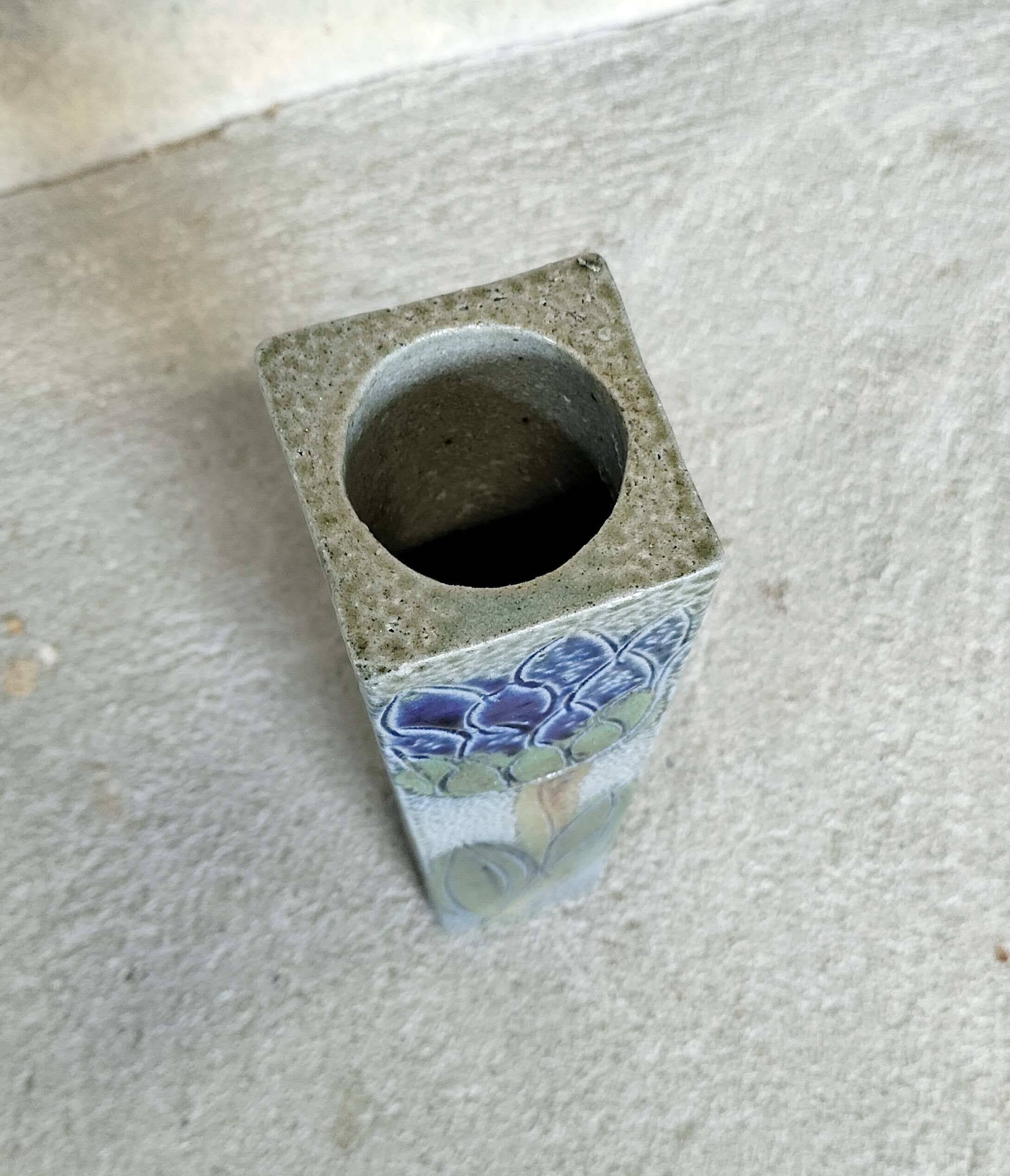 Ceramic vase, salt stoneware, Jean Claude Monange
