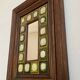 Ceramic and wood mirror from the 80s.