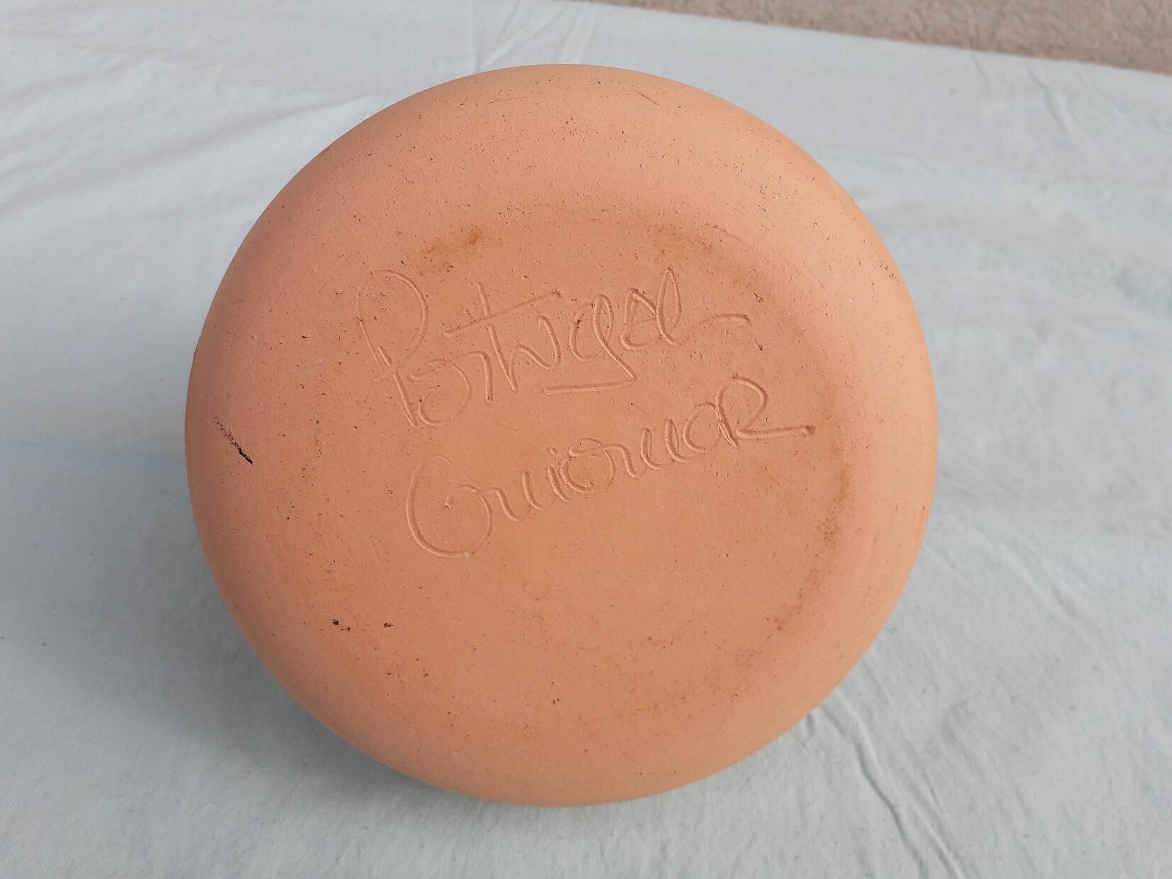 Colored terracotta vase