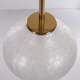 Very rare glass hanging lamp by doria leuchten, 1960, germany