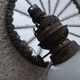 Antique oil wall lamp – Sun mirror and white opaline