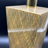 Lamp base in varnished marquetry and gilded brass Jean Claude Mahey