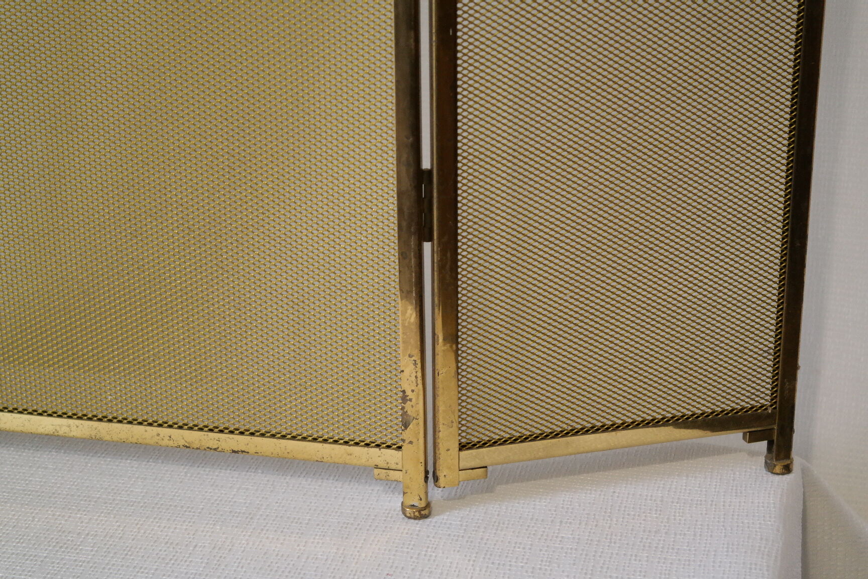 Vintage brass chimney firewall