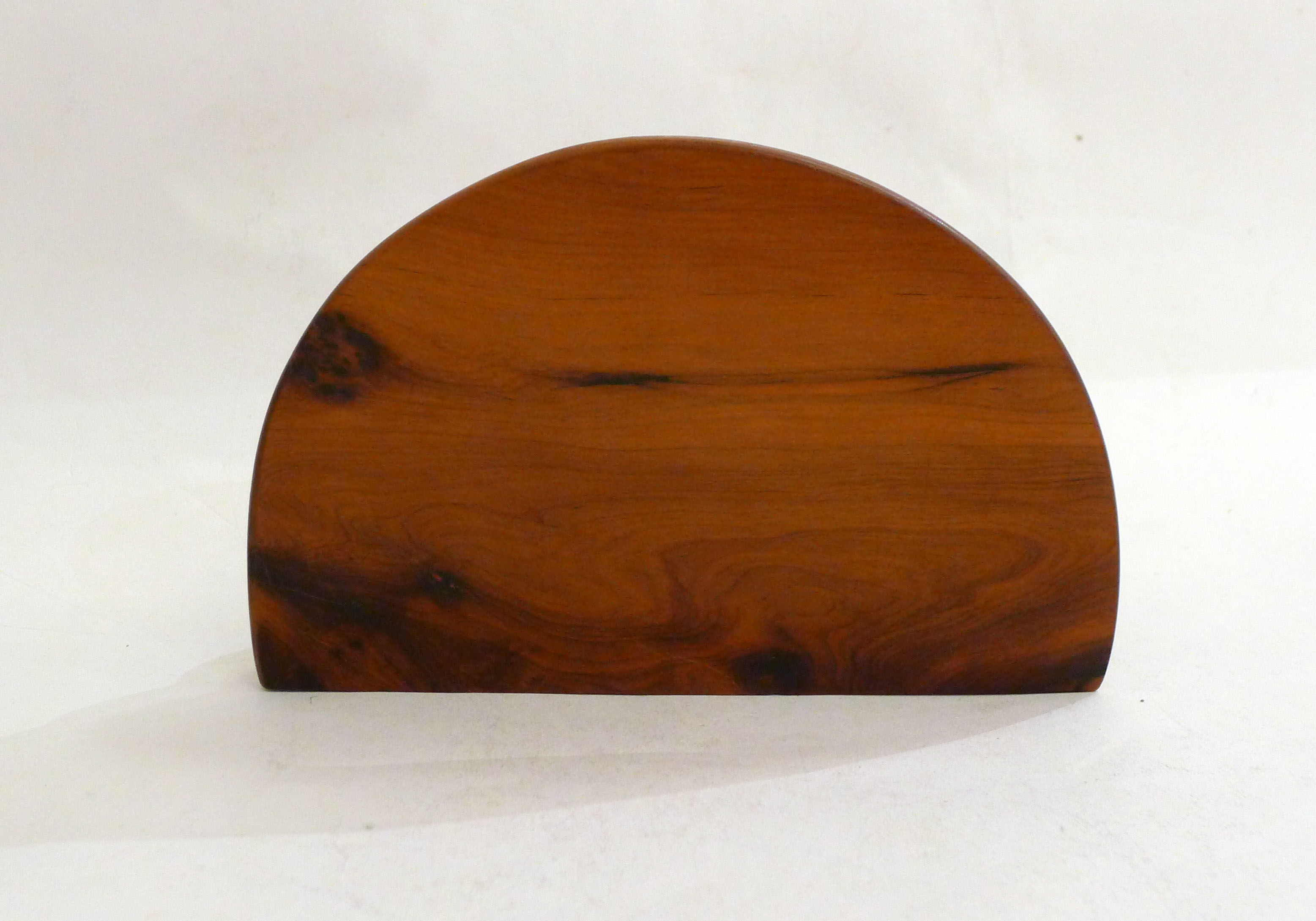 Wooden semicircle letter holder