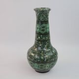 Grand vase en céramique terre-mêlée verte de Jean Gerbino Vallauris