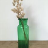 Green glass apothecary jar