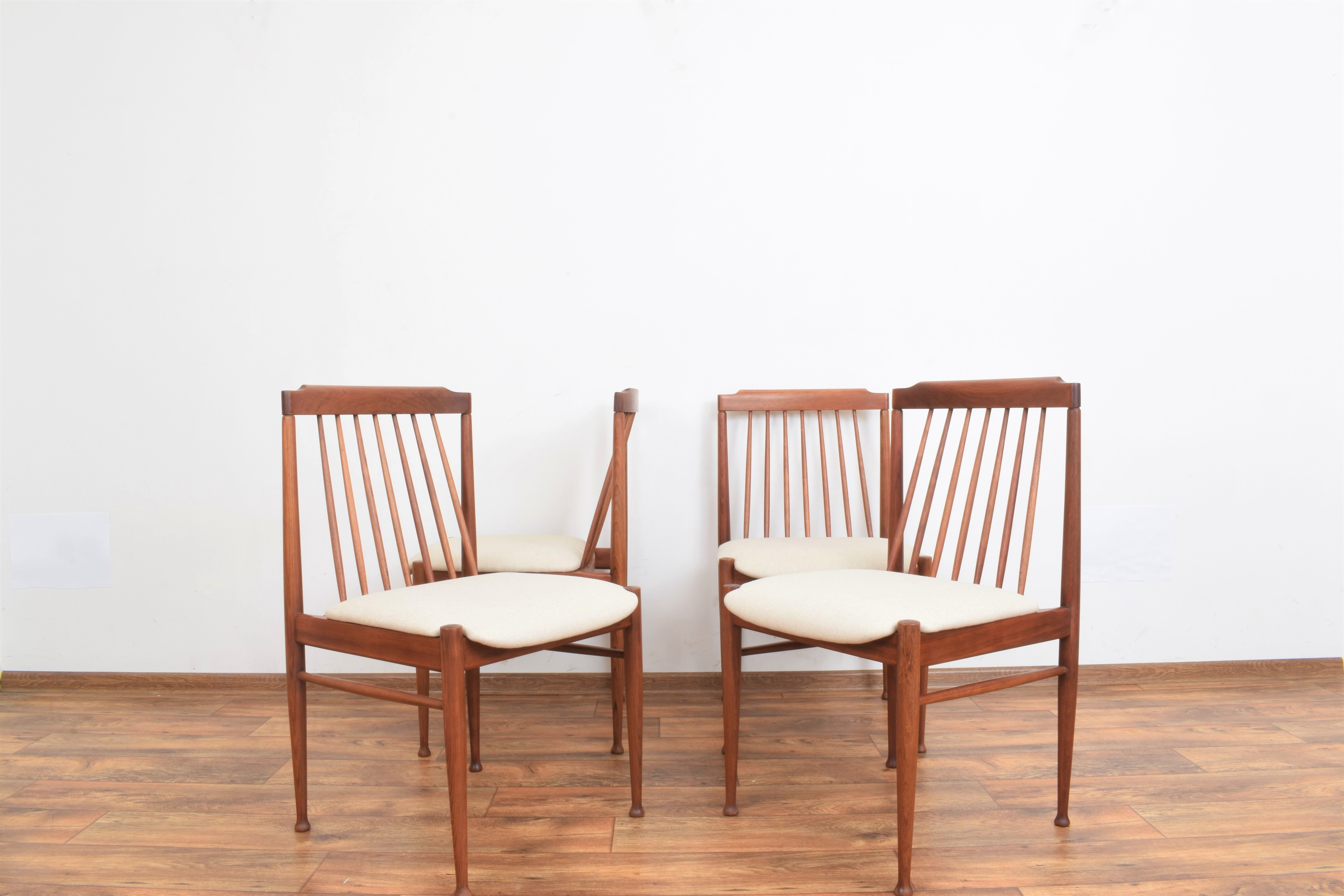 Mid-Century Danish Teak Dining Chairs, 1960s, Set of 4