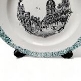 Talking plate 20cm 1965 Boulogne sur Mer France Côte d'Opale old vintage ceramic