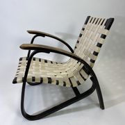 Fauteuil noir vintage par Jan Vaněk