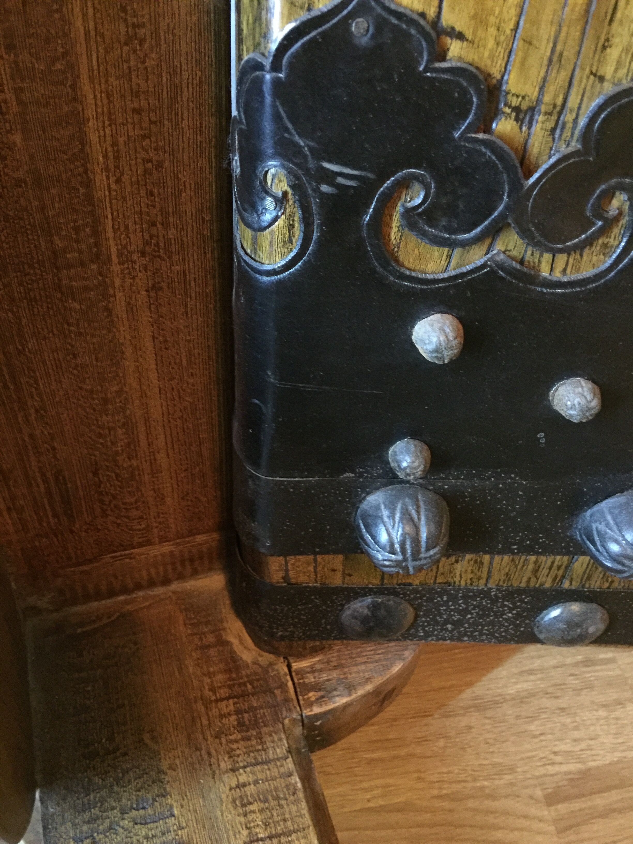 Of entry door Vietnamese Chinese wooden massif beginning of the 20 th