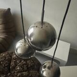 chrome eyeball space age pendant light, design 1970