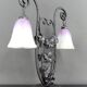 Important Wrought Iron Double-Headed Lamp by Schneider, Art Deco, c. 1920