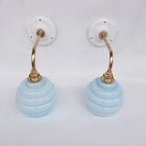 Swan neck and cloud glass wall lights