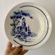 Set of 6 vintage deep plates with village decorations - Badonvillier