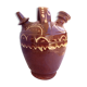 Patterned glazed terracotta gargoulette