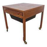 Sewing,Teak, Mid-Century Modern table, Denmark, 1950s/60s.