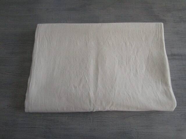 Antique cotton sheet: 310x200cm - monogrammed