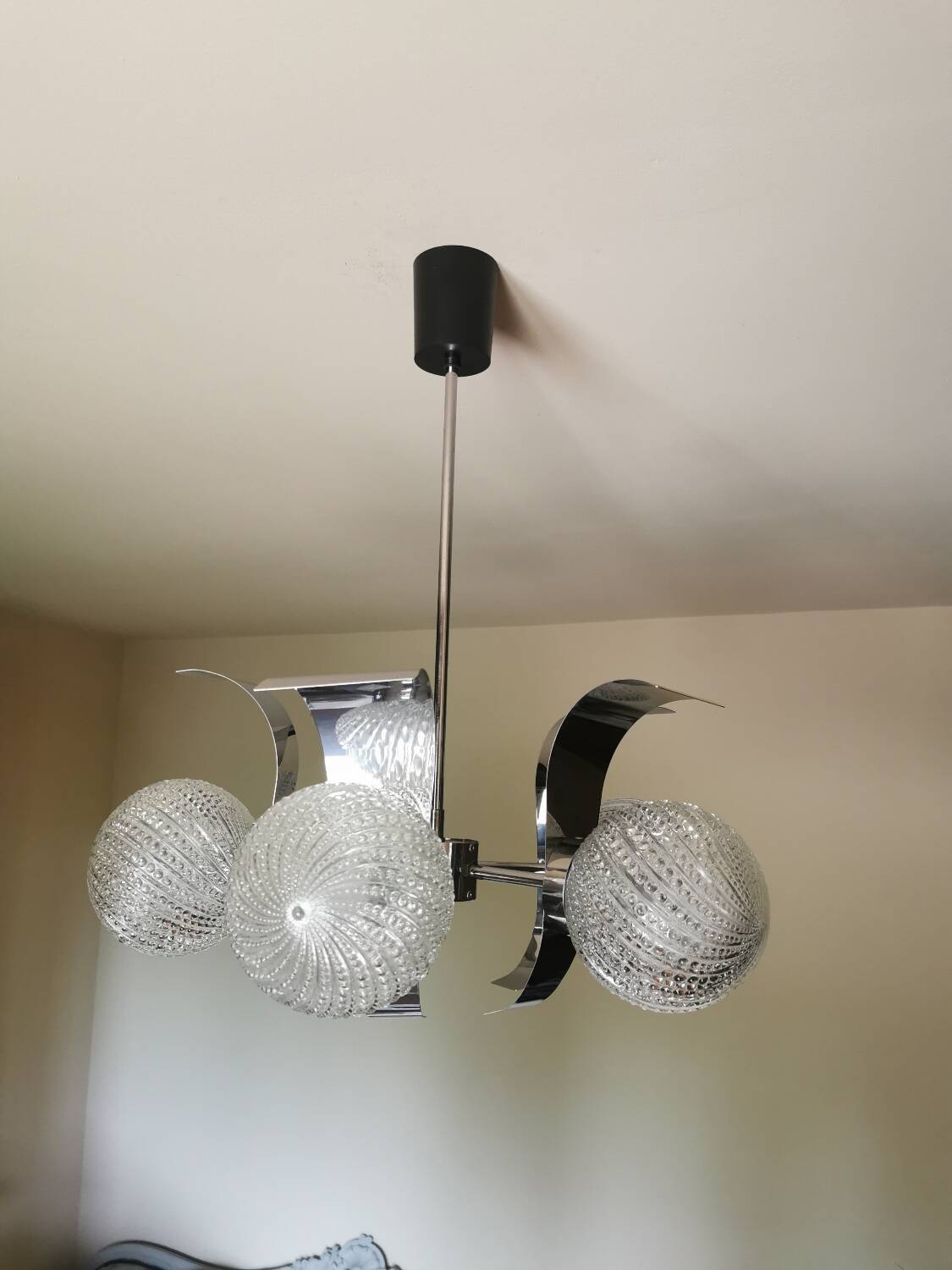 Vintage Space Age chandelier 5 lights