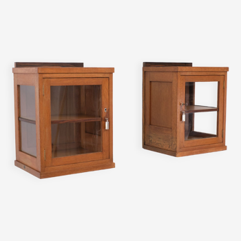 Oak art deco hanging cabinets 1930s