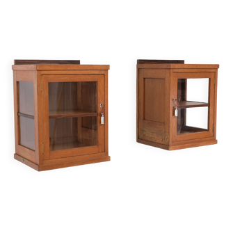 Oak art deco hanging cabinets 1930s