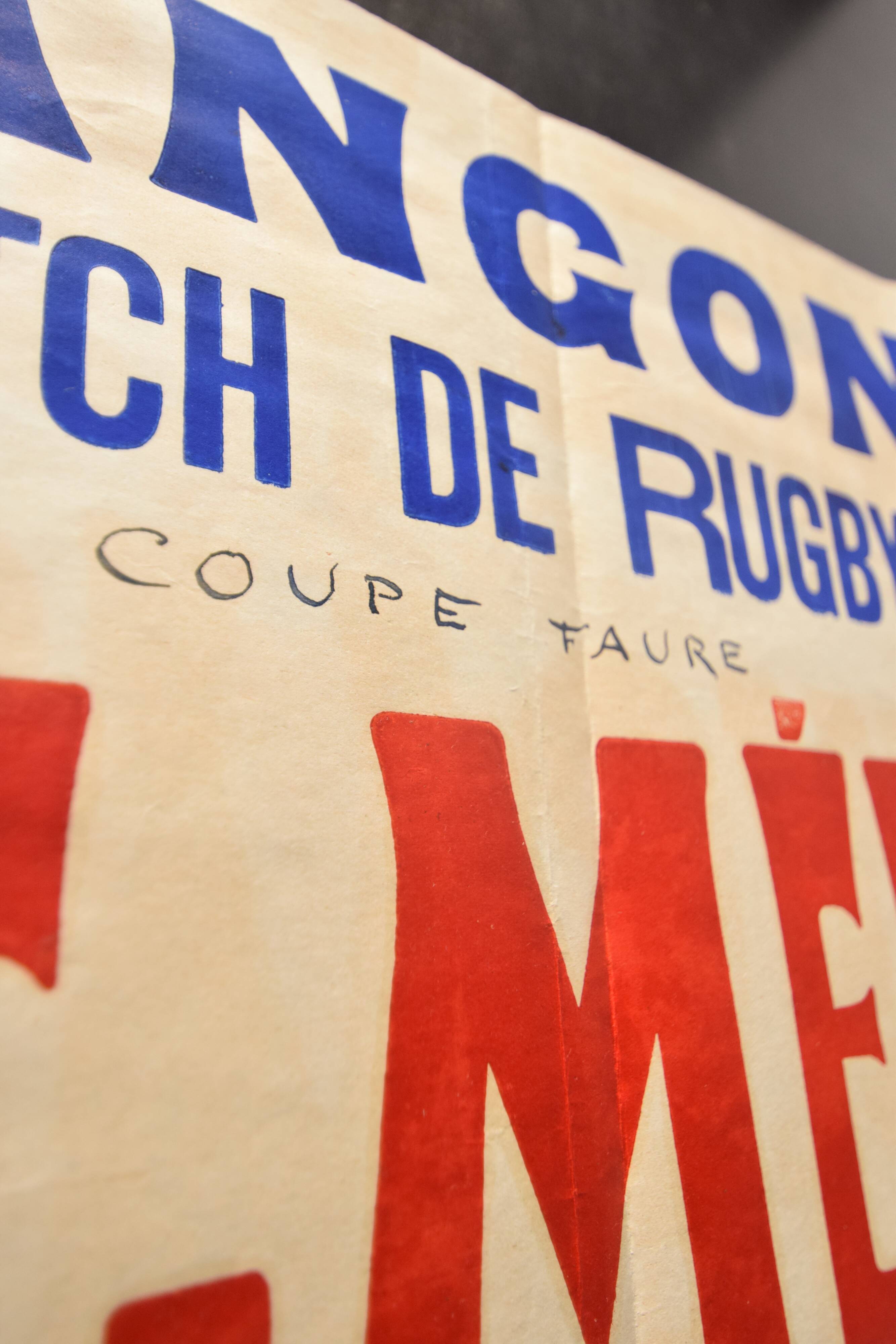 "Rugby Match" poster, City of Langon 1930