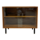 Petit buffet en bois et portes en verre