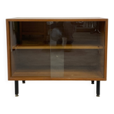 Small wooden sideboard with glass doors