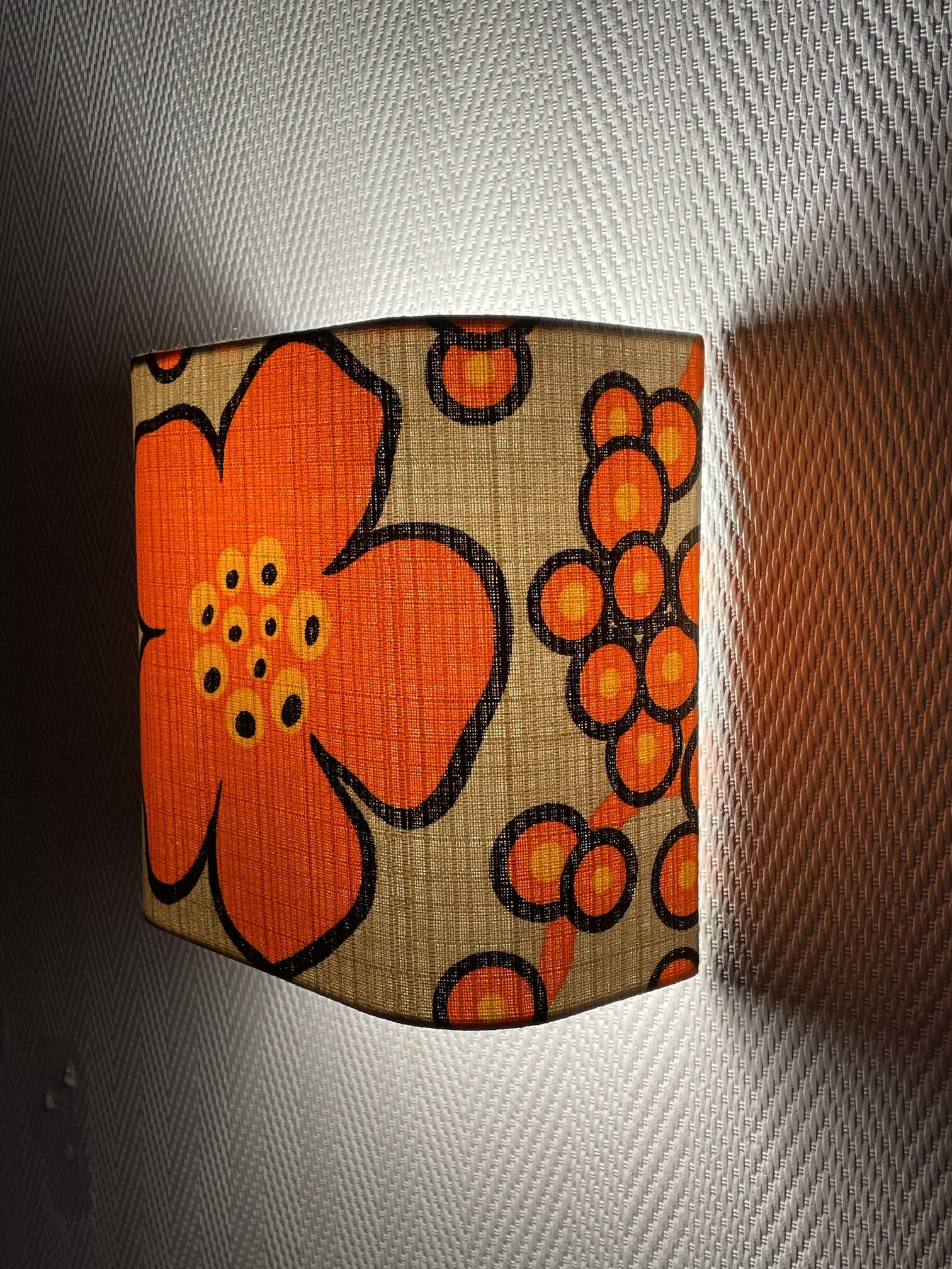 Sakura fabric wall light - rectangle H20 L20cm