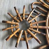 Mirror sun flower in rattan