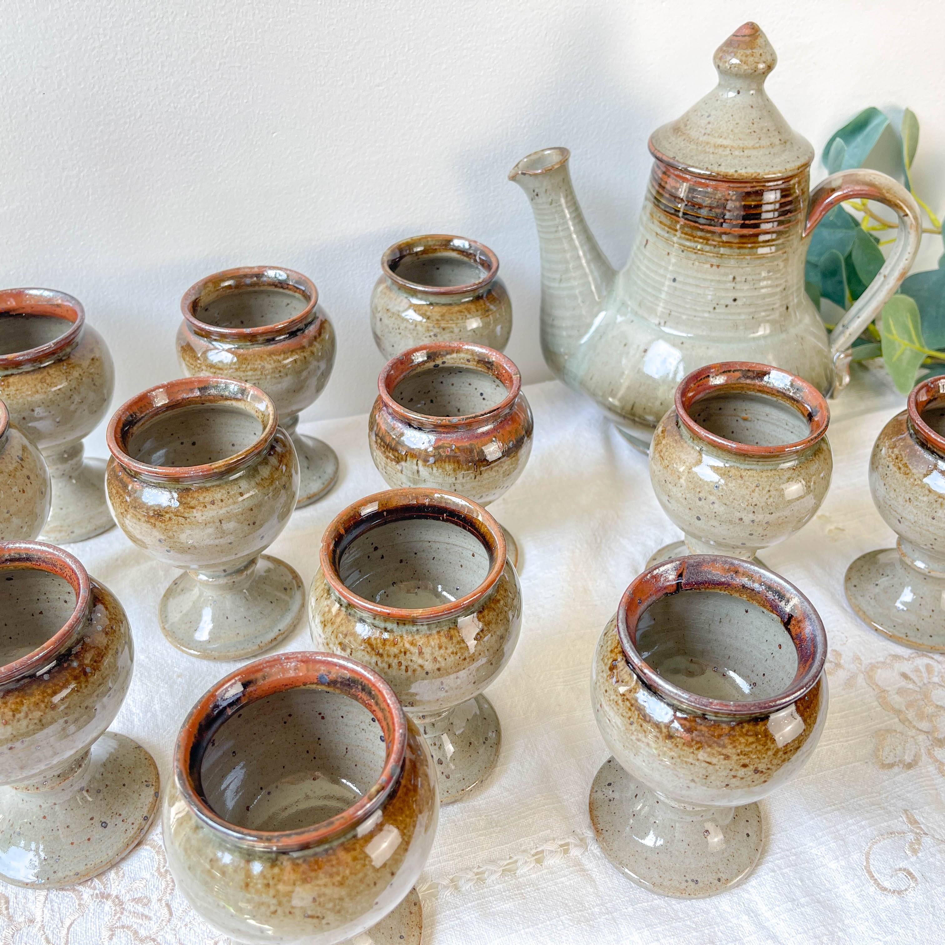 Vintage C. Dangon Salins coffee set from the 1950s