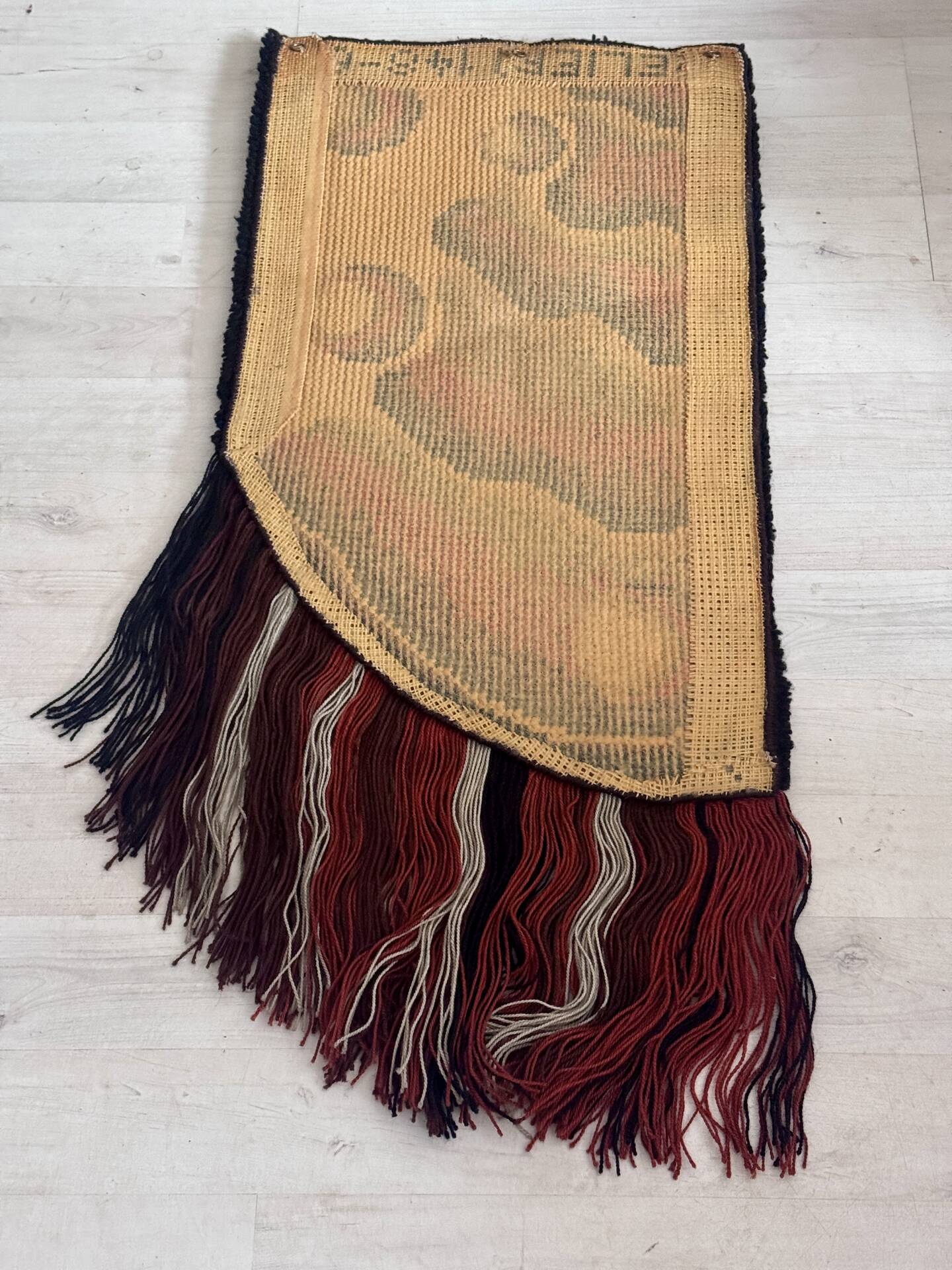 Vintage wandkleed wol 1970