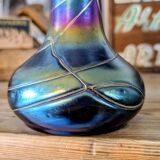 Iridescent Art Nouveau vase with multicoloured reflections attributed to Loetz.