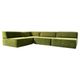 Canapé modulaire vintage Trio en tissu teddy vert de Cor, années 1970, ensemble de 4.