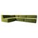 Canapé modulaire vintage Trio en tissu teddy vert de Cor, années 1970, ensemble de 4.