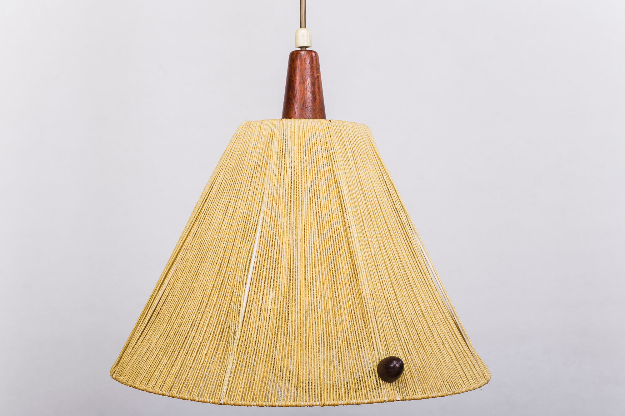 raffia pendant lamp from Temde, 1960s