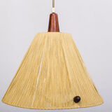 raffia pendant lamp from Temde, 1960s