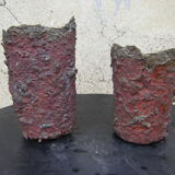 Pair of brutalist vases