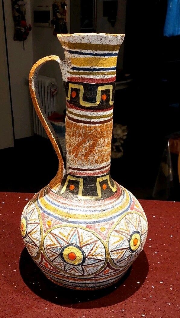 Large glazed ceramic vase from the 60s/70s, Italian design Mamma Ró Lucca.