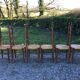 Vintage mulched chairs with high oak backrests with turned legs